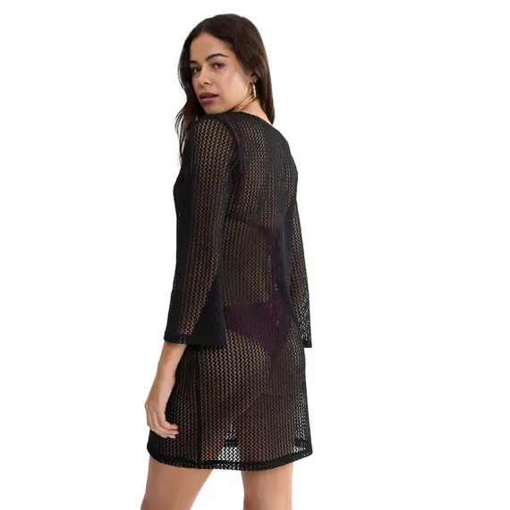 Sukienka plażowa Triumph Beach MyWear Crochet Short Dress, Kolor: czarny, Rozmiar: 36, 3 image