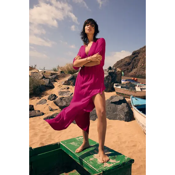 Triumph Beach MyWear Kaftan Maxi Dress, Kolor: malinowa czerwień, Rozmiar: 40, 6 image