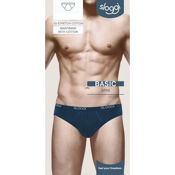 Sloggi Men Basic Mini slipy męskie, Kolor: granatowy, Rozmiar: M