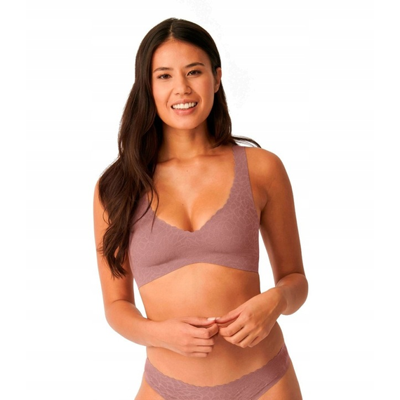 Biustonosz Braletka Sloggi Zero Feel Lace 2.0 M, Kolor: brązowy, Rozmiar: M