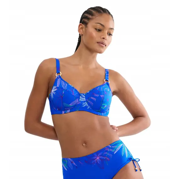Biustonosz Kąpielowy Triumph Summer Tropics W 01 na fiszbinie, Kolor: niebieski, Rozmiar: 42D
