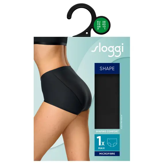 Majtki modelujące z wysokim stanem Sloggi Shape H Maxi – czarne, Kolor: czarny, Rozmiar: 42