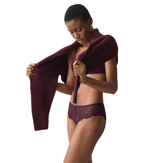 Triumph Comfort Glam Hipster majtki damskie hipster, Kolor: bordowy, Rozmiar: 36, 4 image