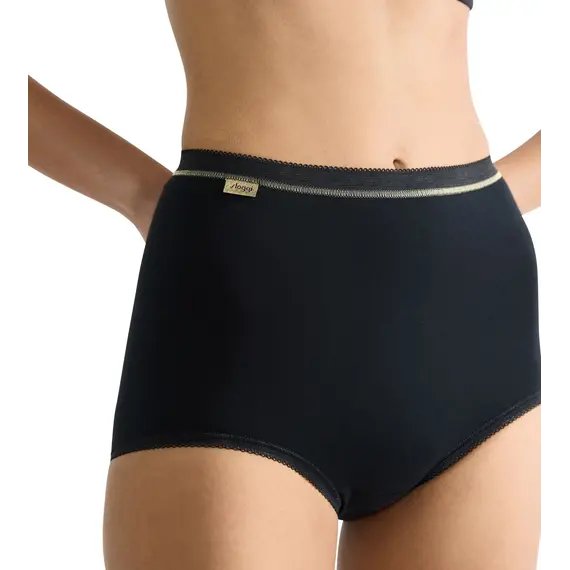 Majtki damskie sloggi Basic+ Maxi C3P czarne, Kolor: czarny, Rozmiar: 44, 5 image