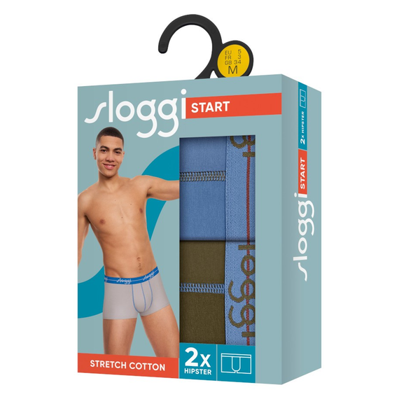 Wielkopak 2 sztuki majtki męskie sloggi men Start Hipster C2P box, Kolor: wielkolororowy-0031, Rozmiar: M, 7 image