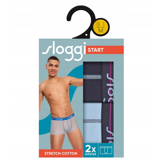 2 x Majtki Sloggi Men Start Hipster C2P, Kolor: wielokolorowy V022, Rozmiar: L, 7 image