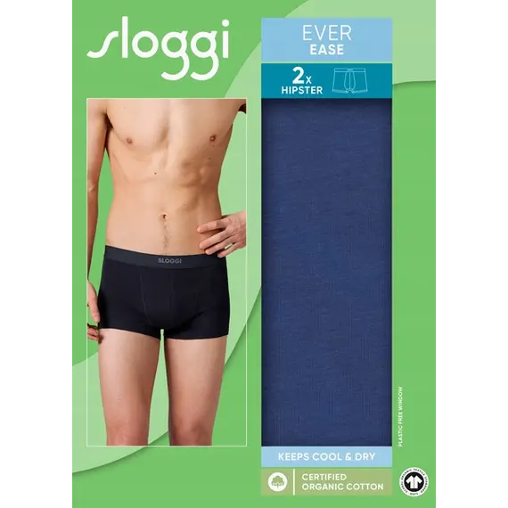 2 x Majtki Sloggi Men Ever Ease Hipster 2P, Kolor: granatowy, Rozmiar: L, 5 image