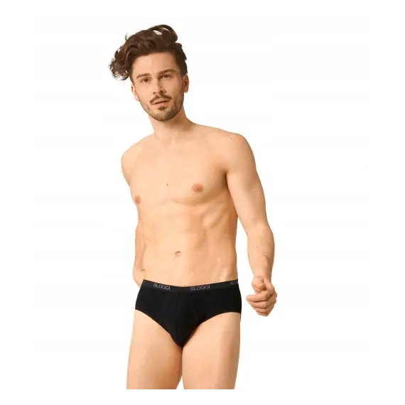 2 x Majtki męskie Slipy Sloggi men Basic Midi 2P, Kolor: czarny, Rozmiar: XL, 2 image