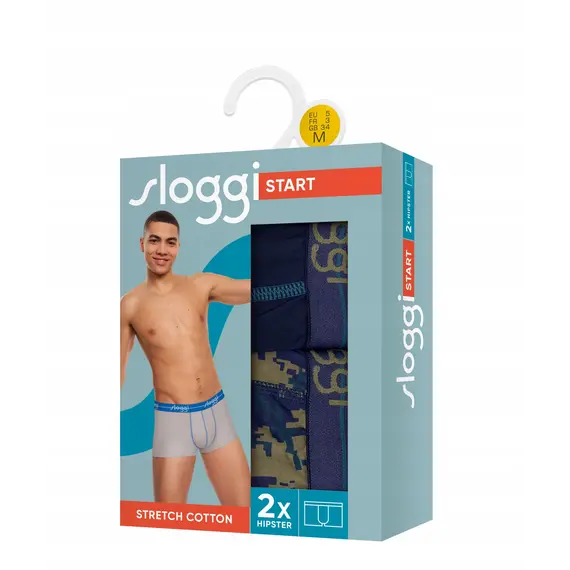 2 x Majtki Sloggi Men Start Hipster C2P, Kolor: wielokolorowy V010, Rozmiar: XL, 5 image