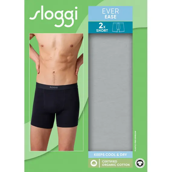 2 x Majtki męskie sloggi men EVER Ease Short 2P, Kolor: szary, Rozmiar: L, 6 image