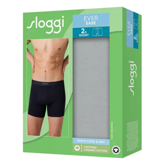 2 x Majtki męskie sloggi men EVER Ease Short 2P, Kolor: szary, Rozmiar: L, 7 image