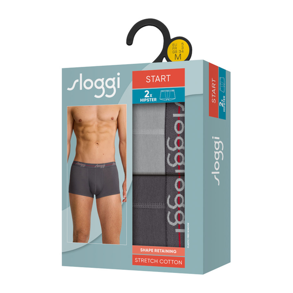 2 x Majtki męskie sloggi men Start Hipster C2P box, Kolor: wielokolorowy 0034, Rozmiar: M, 9 image
