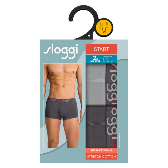 2 x Majtki męskie sloggi men Start Hipster C2P box, Kolor: wielokolorowy 0034, Rozmiar: M, 10 image