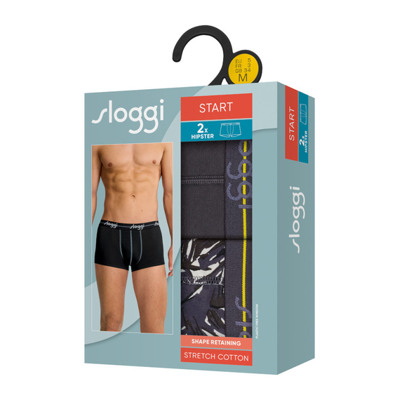 2 x Majtki męskie sloggi men Start Hipster C2P box, Kolor: wielokolorowy M032, Rozmiar: M, 6 image