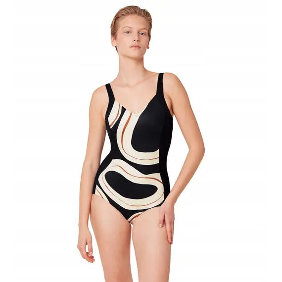 Triumph strój kąpielowy jednoczęściowy Summer Allure, Kolor: czarny z białym, Rozmiar: 44D