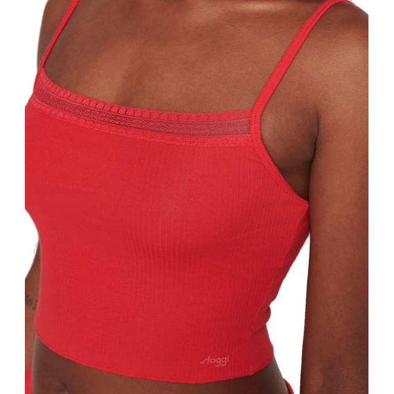 Sloggi top damski GO Ribbed Crop Top, Kolor: czerwony, Rozmiar: S, 4 image