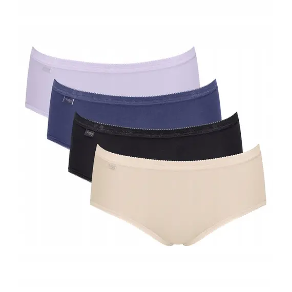 4 x Majtki damskie sloggi Basic+ Midi C4P, Kolor: wielokolorowy V020, Rozmiar: 42