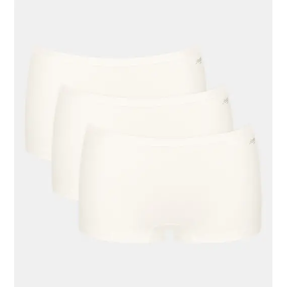 3 x Majtki Damskie Sloggi GO Daily Cotton Short 3P Bawełna, Kolor: śmietankowy, Rozmiar: L
