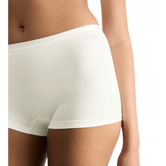 3 x Majtki Damskie Sloggi GO Daily Cotton Short 3P Bawełna, Kolor: śmietankowy, Rozmiar: L, 4 image