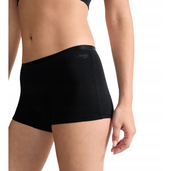 3 x Majtki Damskie Sloggi GO Daily Cotton Short 3P Bawełna, Kolor: czarny, Rozmiar: XL, 5 image