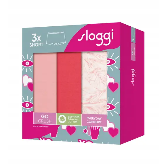 3 x Majtki damskie Sloggi Go Crush Short C3P, Kolor: wielokolorowy M005, Rozmiar: S, 6 image