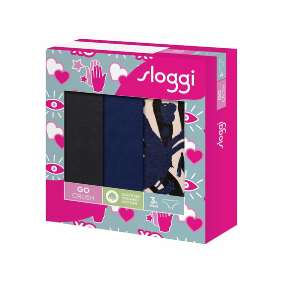 3 x Majtki damskie Sloggi Go Crush Mini, Kolor: wielokolorowy M008, Rozmiar: L, 6 image