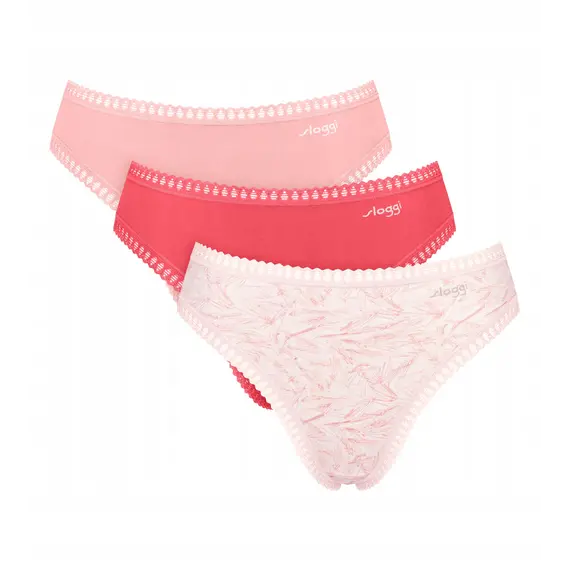3 x Majtki damskie Sloggi Go Crush High Leg C3P, Kolor: wielokolorowy M005, Rozmiar: XL