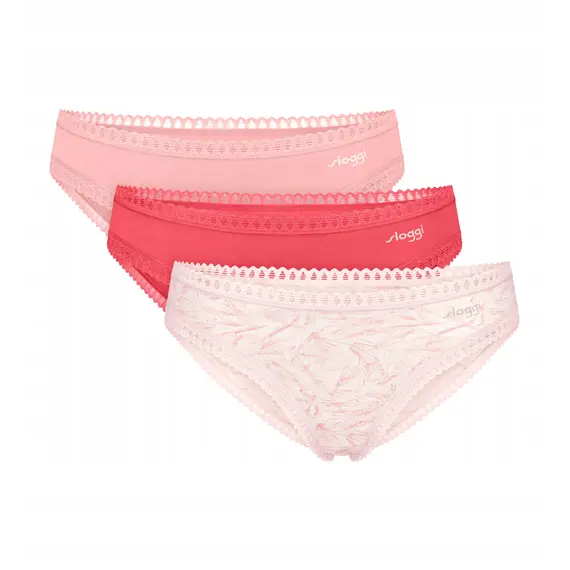 3 x Majtki damskie Sloggi Go Crush Mini, Kolor: wielokolorowy M005, Rozmiar: L