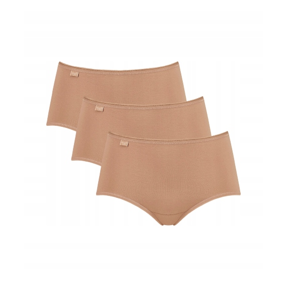 3 x Majtki damskie Sloggi 24/7 Cotton Midi C3P, Kolor: cielisty, Rozmiar: 42