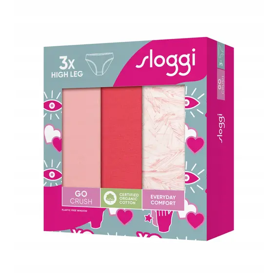 3 x Majtki damskie Sloggi Go Crush High Leg C3P, Kolor: wielokolorowy M005, Rozmiar: XL, 5 image