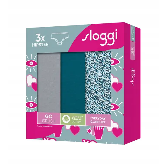 3 x Majtki damskie Sloggi Go Crush Hipster, Kolor: wielokolorowy V022, Rozmiar: M, 5 image