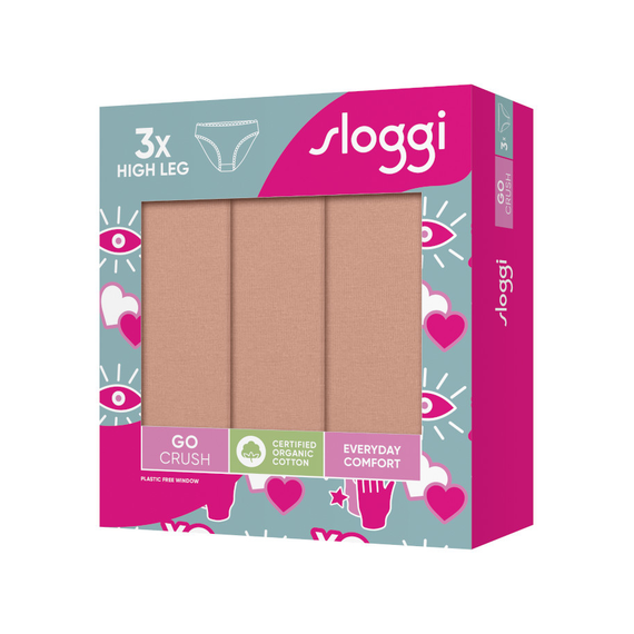3 x Majtki damskie sloggi GO Crush High leg C3P, Kolor: brązowy, Rozmiar: M, 9 image