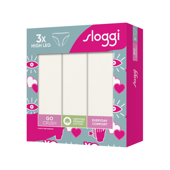 Sloggi majtki damskie GO Crush High leg 3-pack, Kolor: śmietankowy, Rozmiar: XS, 9 image