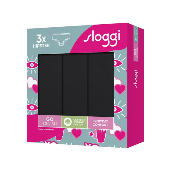Sloggi GO Crush Hipster C3P, Kolor: czarny, Rozmiar: L, 9 image