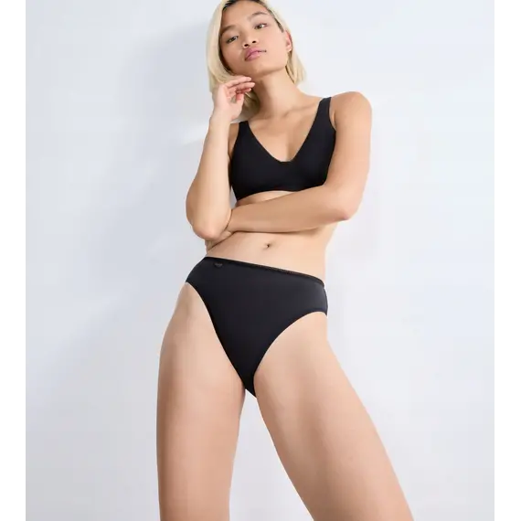 2 x Majtki damskie Sloggi 24/7 Cotton Tai C2P, Kolor: czarny, Rozmiar: 40, 5 image