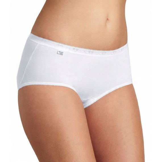 2 x Majtki damskie Sloggi Basic H Pearl Midi 2P, Kolor: biały, Rozmiar: 48, 2 image