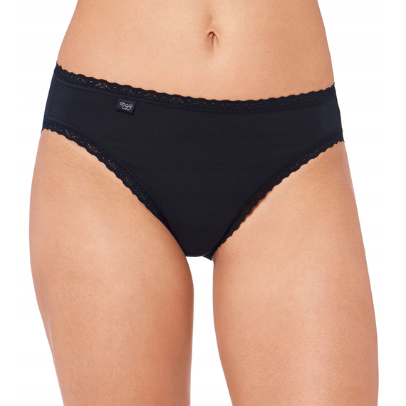 Majtki damskie Sloggi 24/7 Cotton Lace Tai, Kolor: czarny, Rozmiar: 46