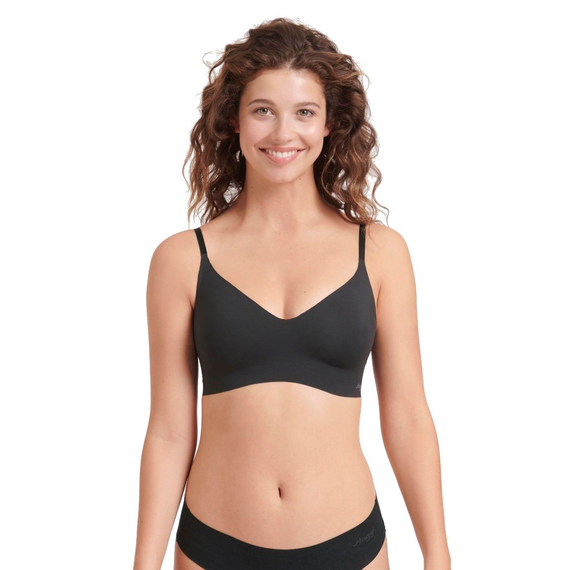 Sloggi biustonosz bez fiszbin ZERO Microfibre 2.0 Bralette, Kolor: czarny, Rozmiar: XS