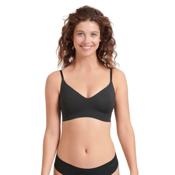 Sloggi biustonosz bez fiszbin ZERO Microfibre 2.0 Bralette, Kolor: czarny, Rozmiar: XS
