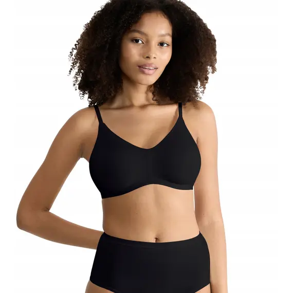 Sloggi GO Daily Cotton Soft Bra Biustonosz bez Fiszbin, Kolor: czarny, Rozmiar: M