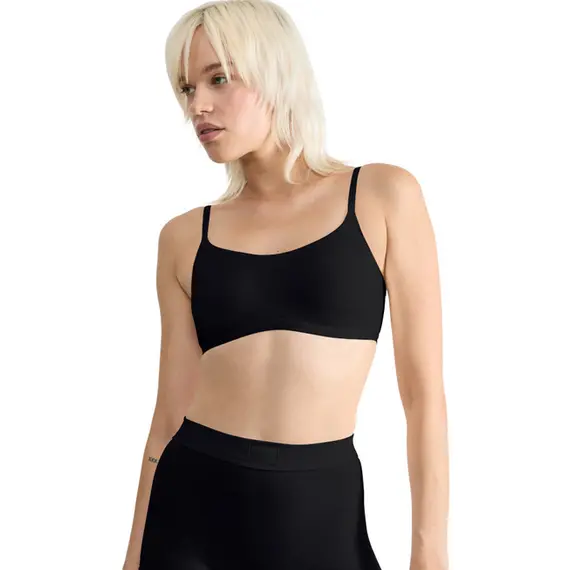 Sloggi biustonosz bez fiszbin GO Daily Cotton Top, Kolor: czarny, Rozmiar: S