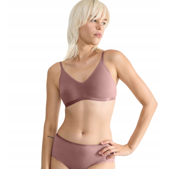 Sloggi GO Daily Cotton Soft Bra Biustonosz bez fiszbin, Kolor: brązowy, Rozmiar: S