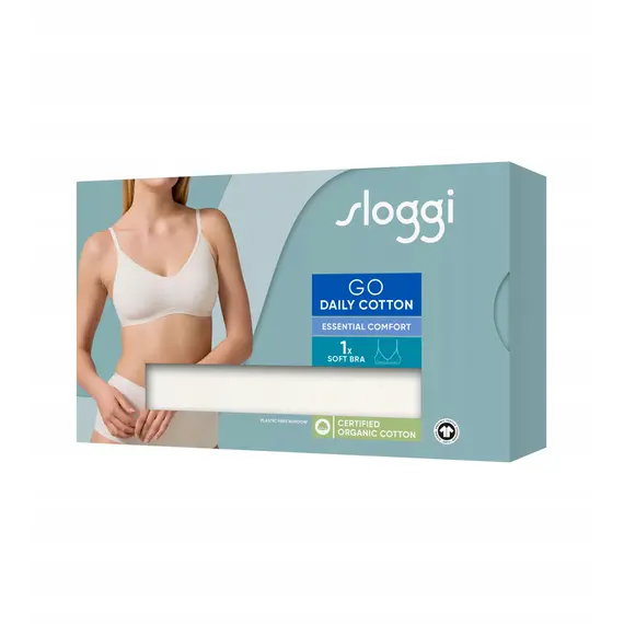 Sloggi GO Daily Cotton Soft Bra Biustonosz bez Fiszbin, Kolor: śmietankowy, Rozmiar: S, 5 image