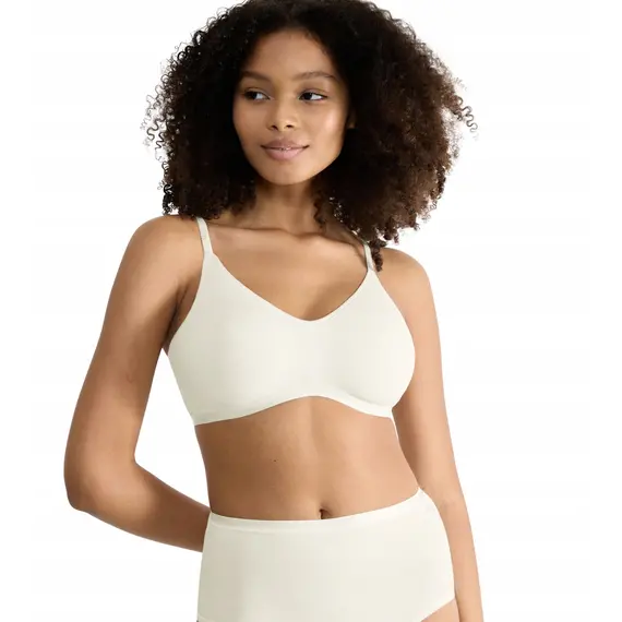 Sloggi GO Daily Cotton Soft Bra Biustonosz bez Fiszbin, Kolor: śmietankowy, Rozmiar: S