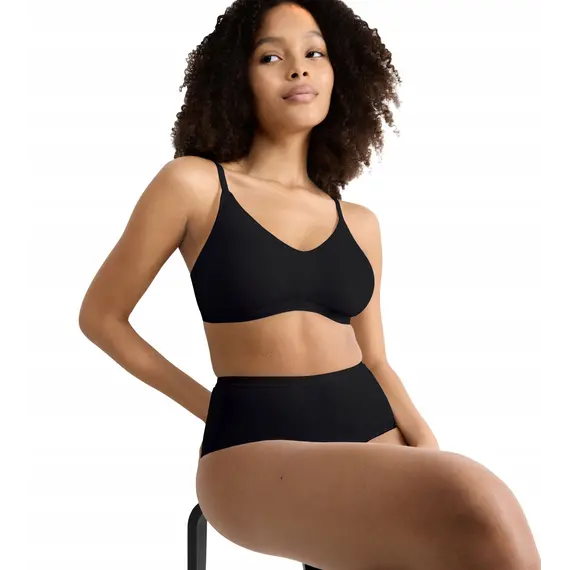 Sloggi GO Daily Cotton Soft Bra Biustonosz bez Fiszbin, Kolor: czarny, Rozmiar: M, 4 image