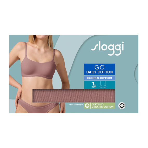 Sloggi biustonosz bez fiszbin GO Daily Cotton Top, Kolor: kakaowy, Rozmiar: S, 5 image