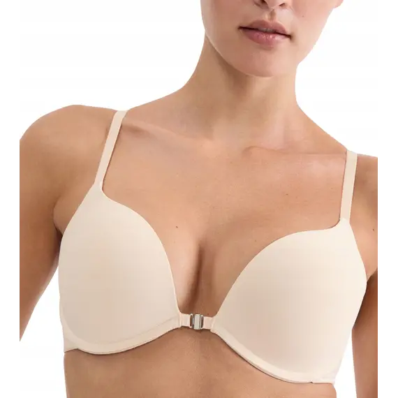 Biustonosz Triumph Pure Micro WHUF Push Up Zapinany z przodu, Kolor: beżowy, Rozmiar: 75B, 3 image