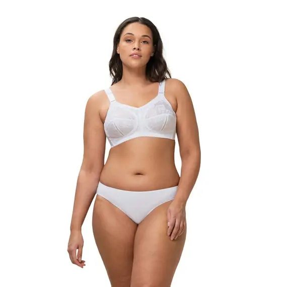 Triumph Doreen N X biustonosz biały modelka z boku
