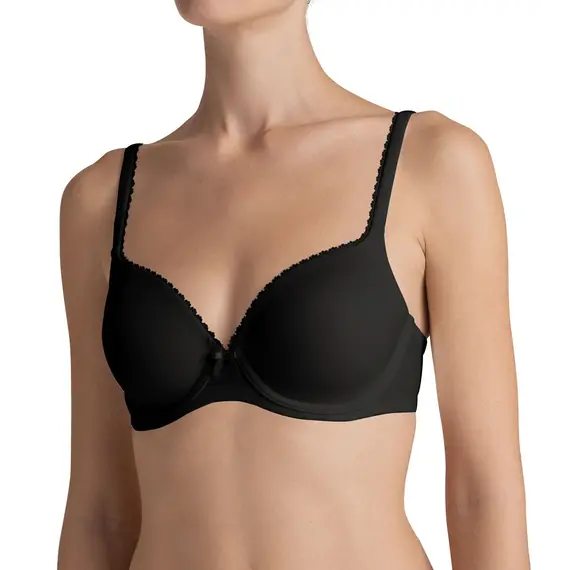 Klasyczny biustonosz z usztywnianymi miseczkami na fiszbinach Triumph Perfectly Soft WHP czarny, Kolor: czarny, Rozmiar: 80F
