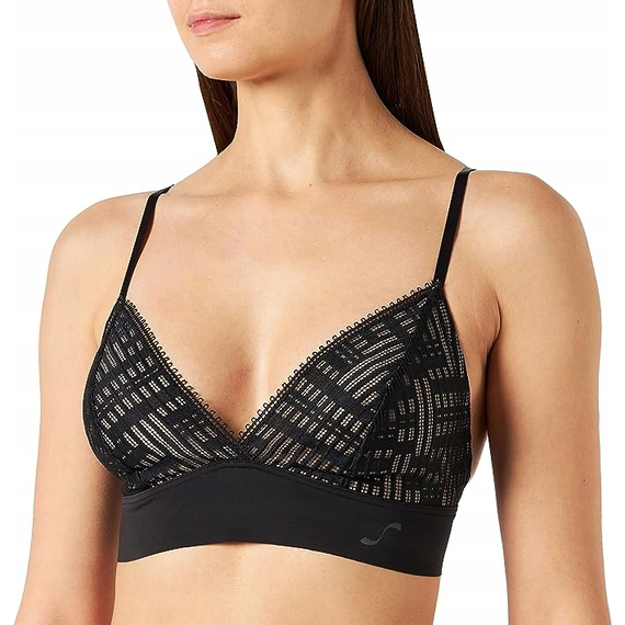 Biustonosz Sloggi S Seven Bralette Longline, Kolor: czarny, Rozmiar: XS